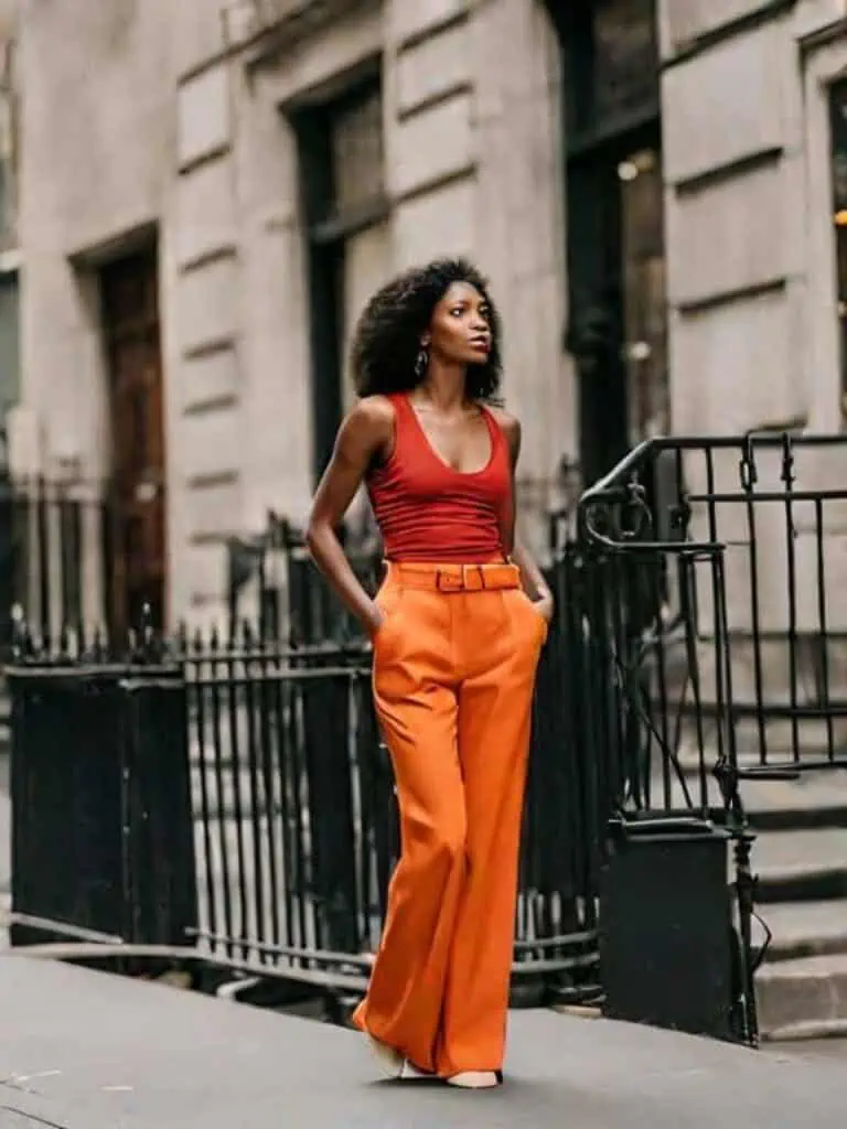 Chic Outfits for a Night Out Over 40-Color Blocking Outfits