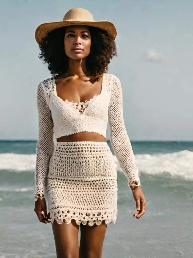 Easy & Stunning Beach Outfits-Matching crochet set