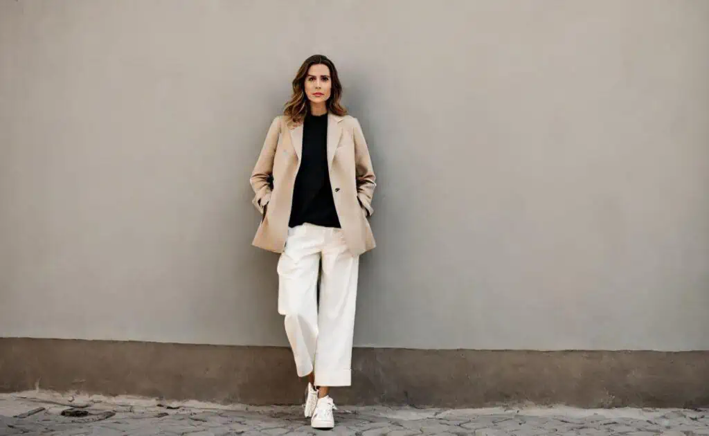 blazer outfits-cropped pants