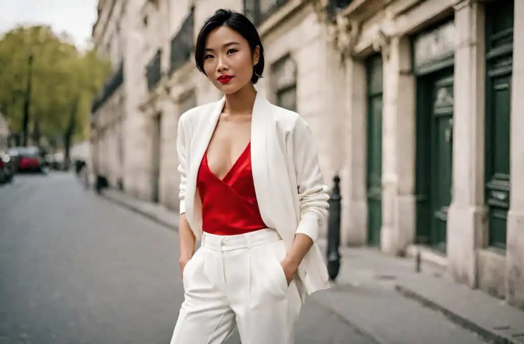 how to style red- bodysuit