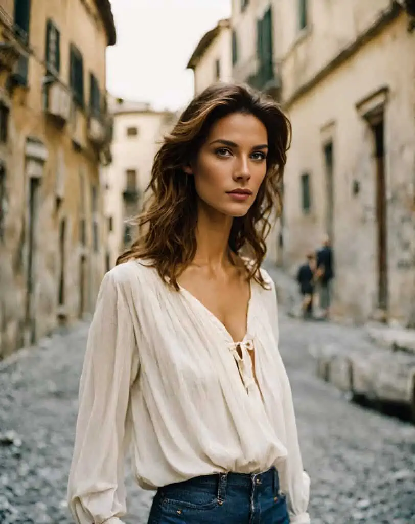 What to wear in Italy peasant blouse