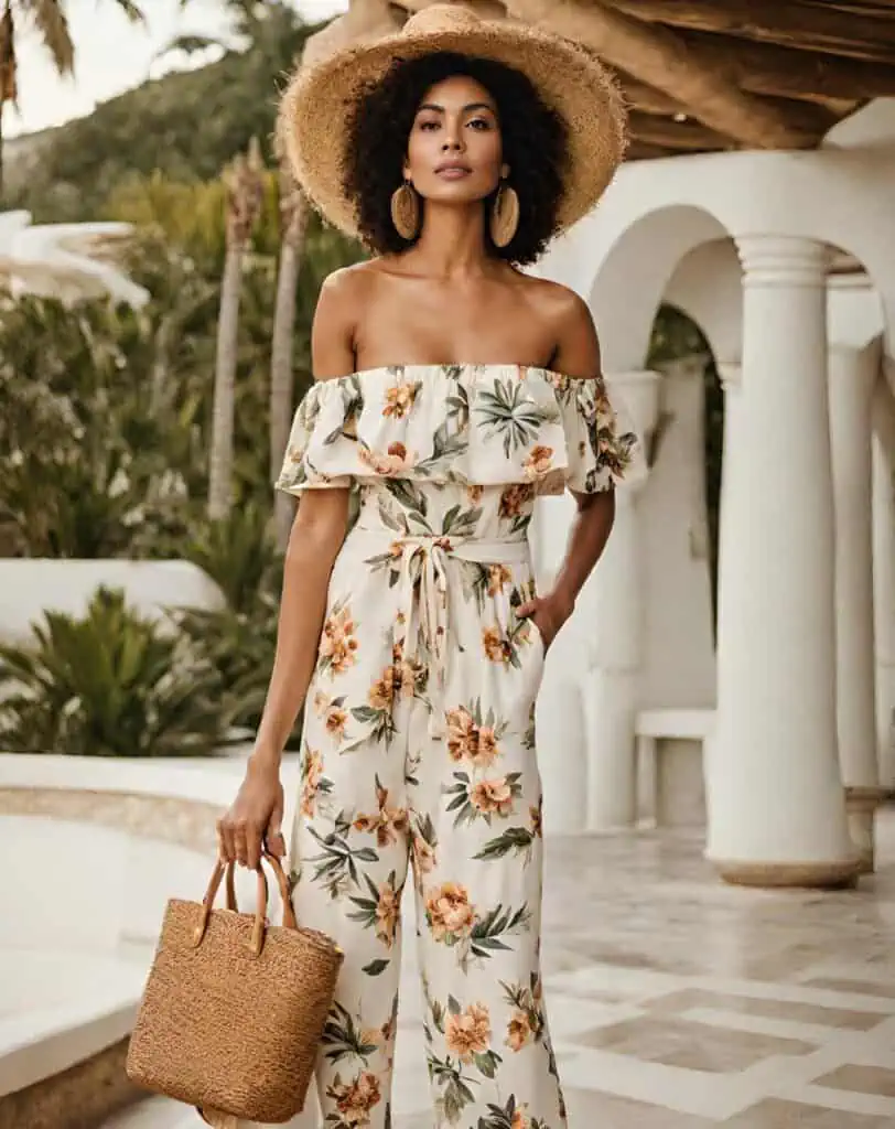 what to wear in hawaii floral jumpsuit