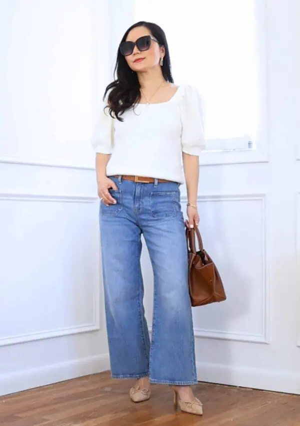 How to Wear Wide-leg Jeans if you are Petite