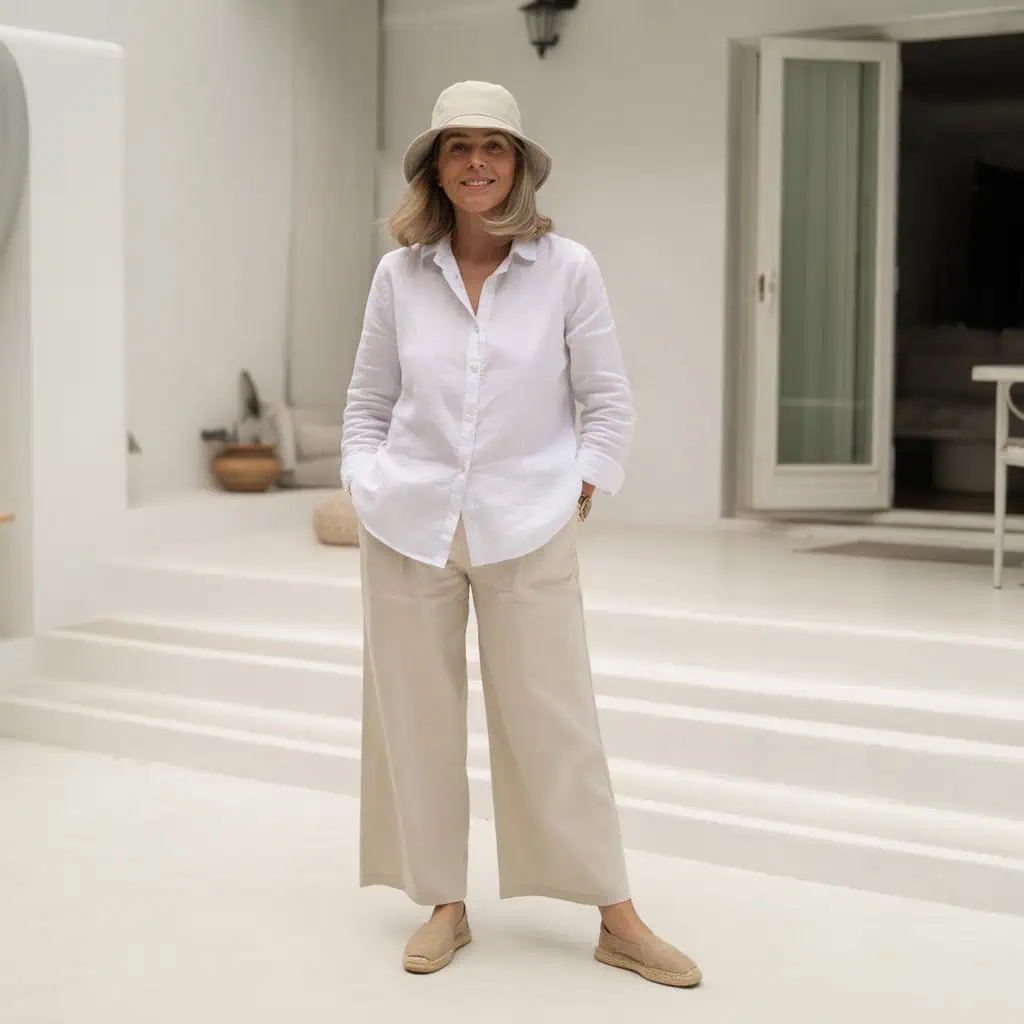 Image of a person wearing the described outfit/style