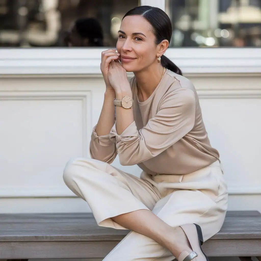 Image of a person wearing the described outfit/style
