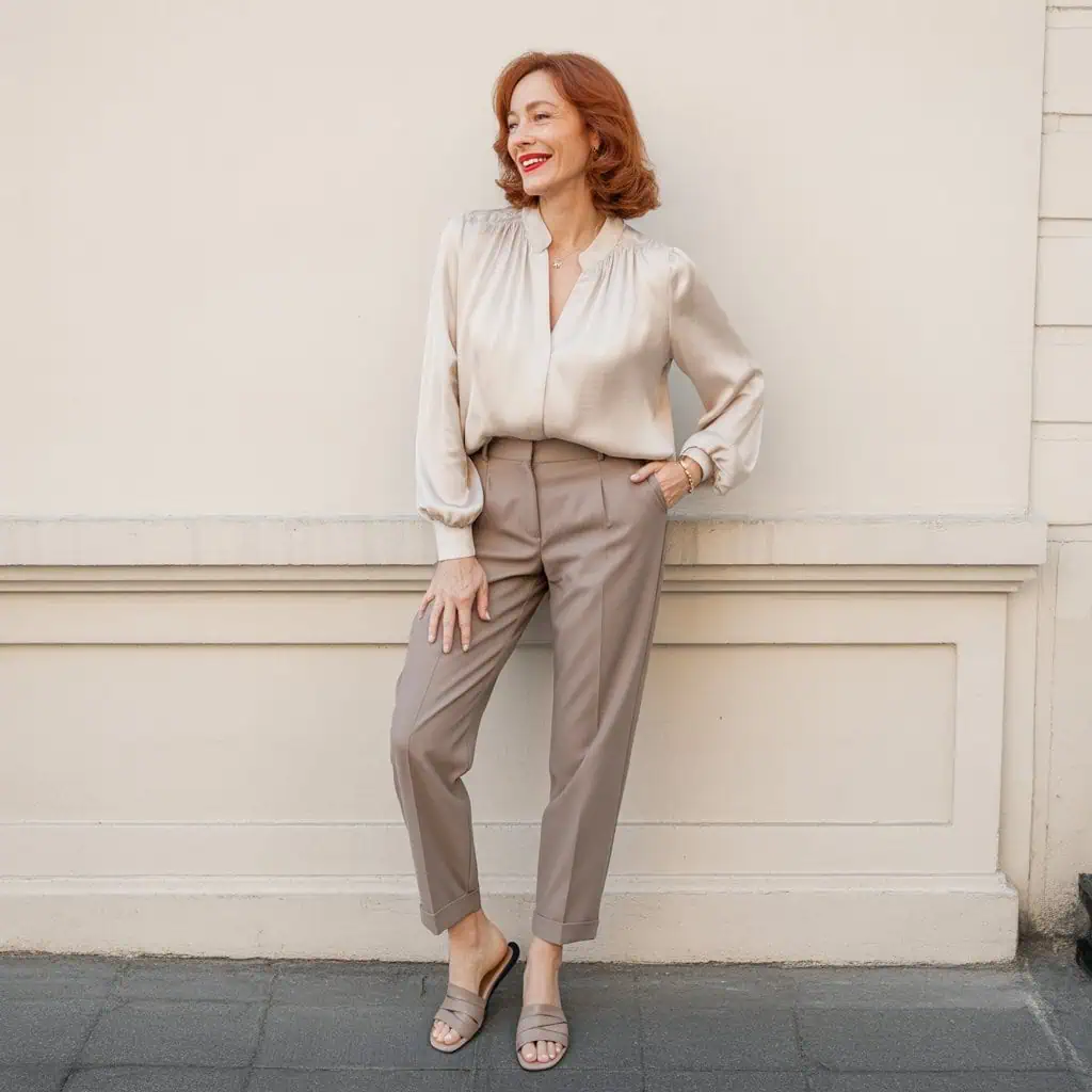 Image of a person wearing the described outfit/style