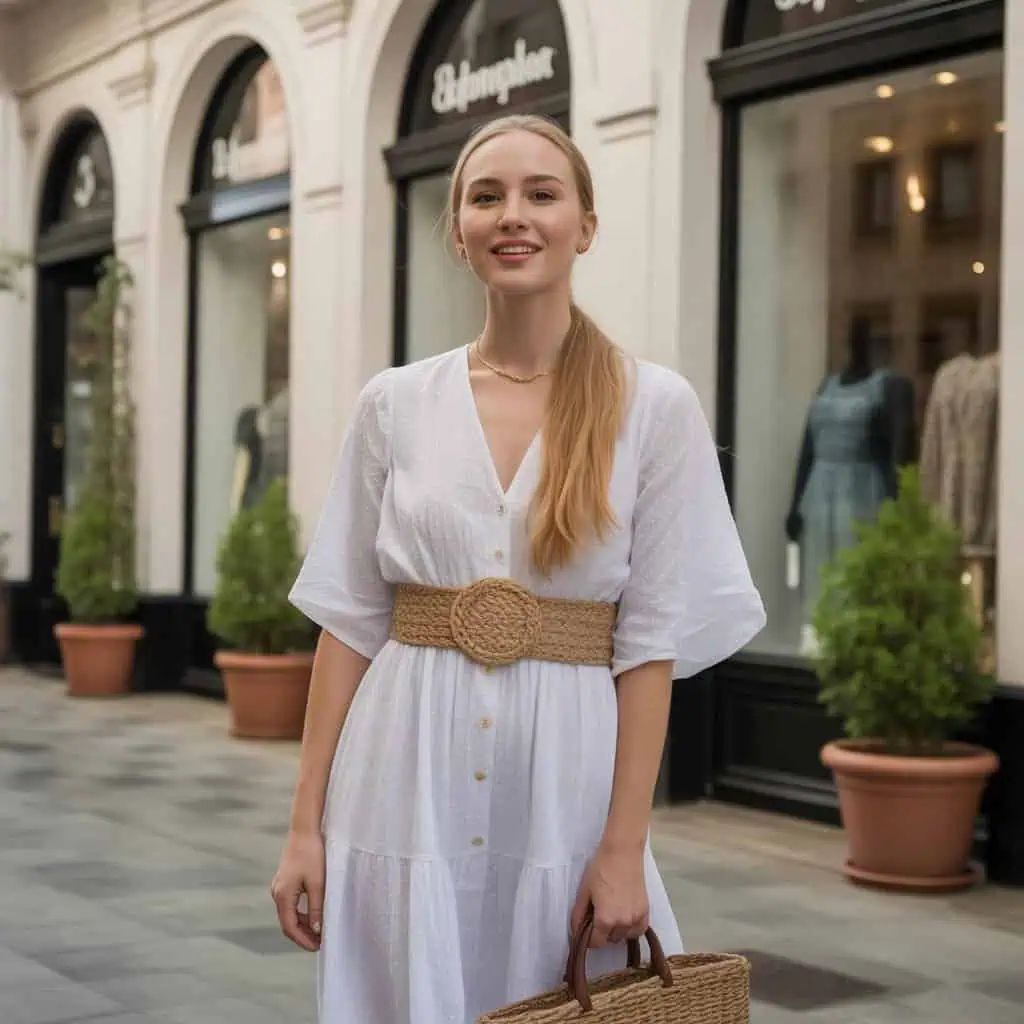 Image of a person wearing the described outfit/style
