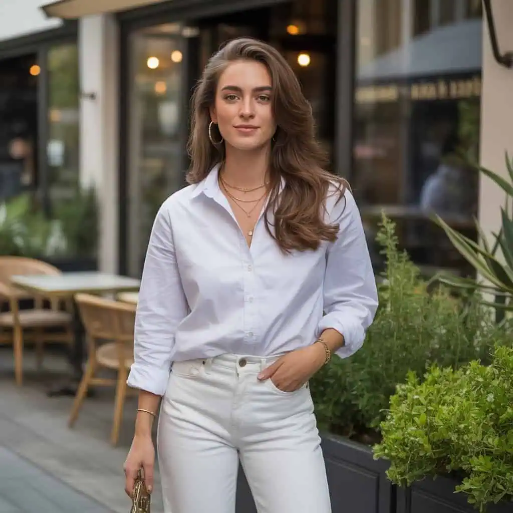 Image of a person wearing the described outfit/style