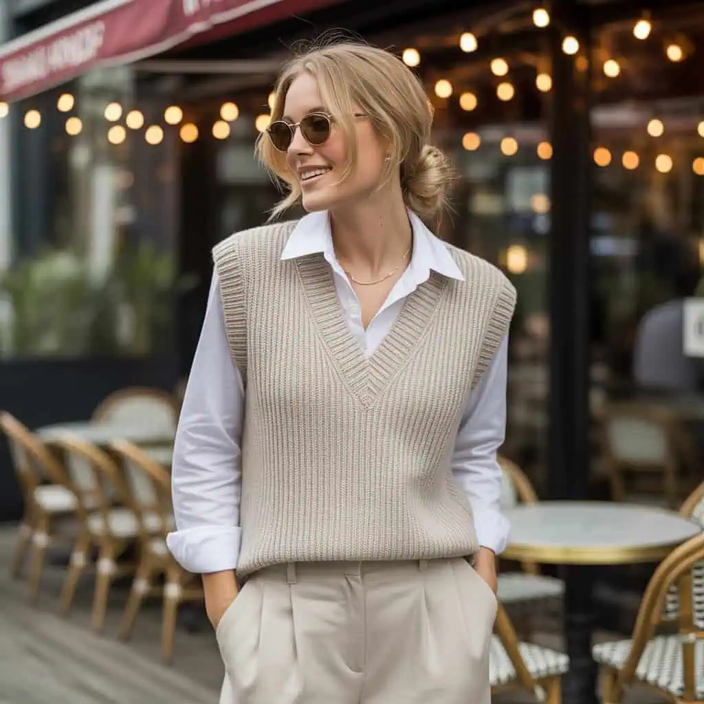 Image of a person wearing the described outfit/style