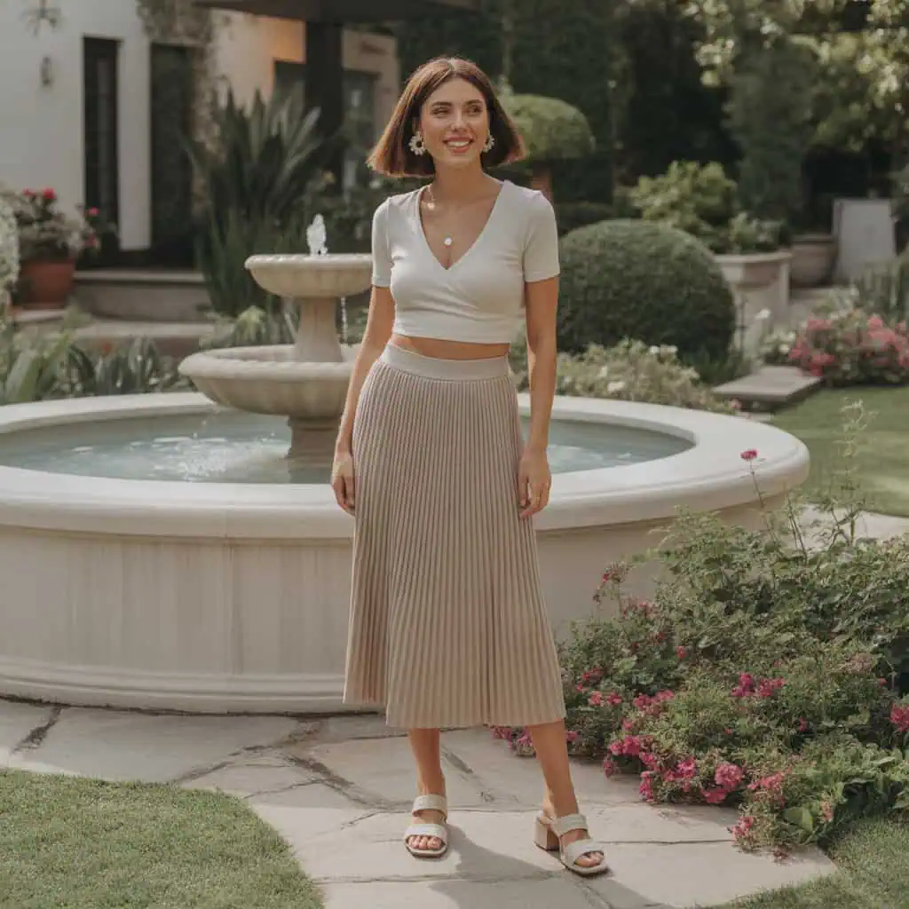 Image of a person wearing the described outfit/style