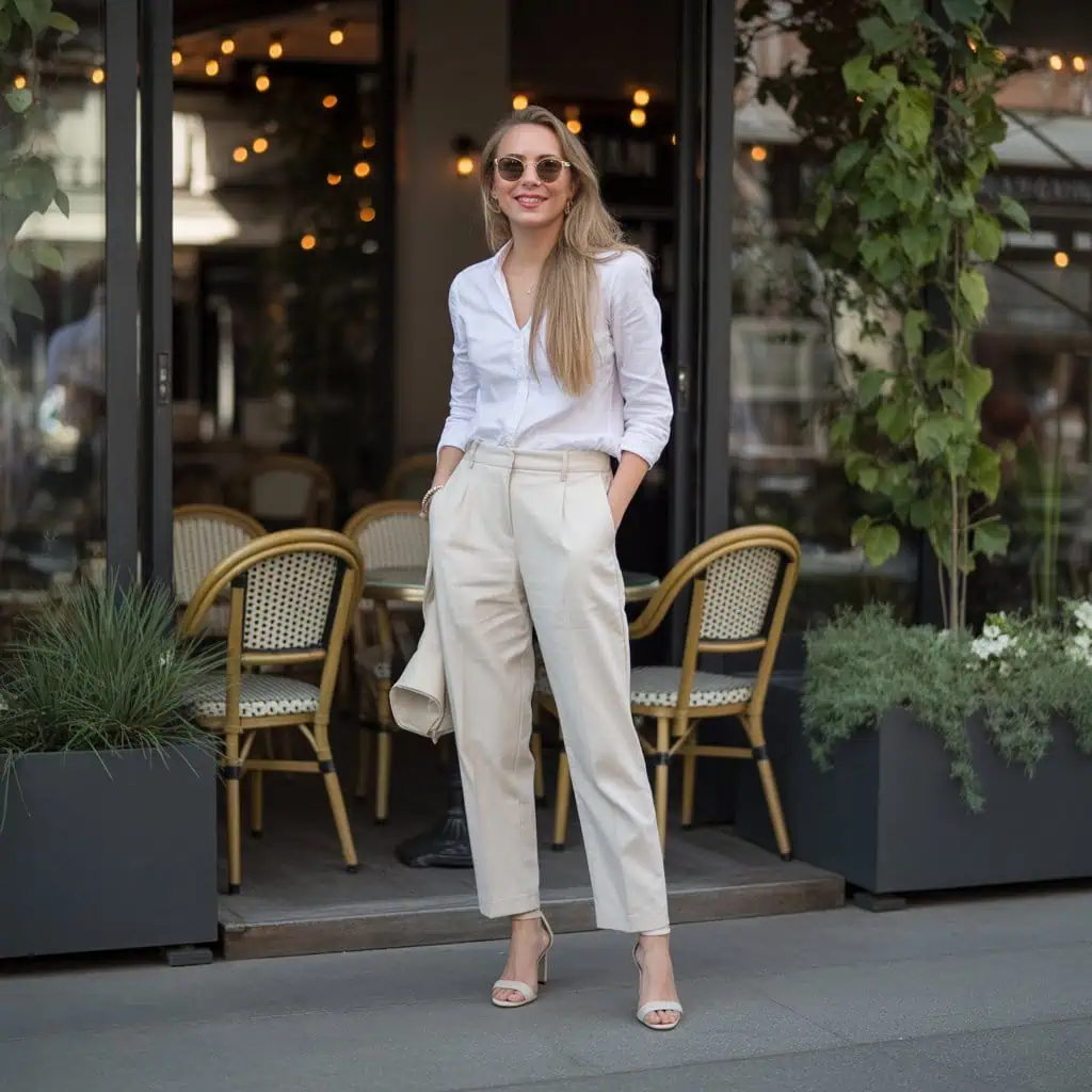 Image of a person wearing the described outfit/style