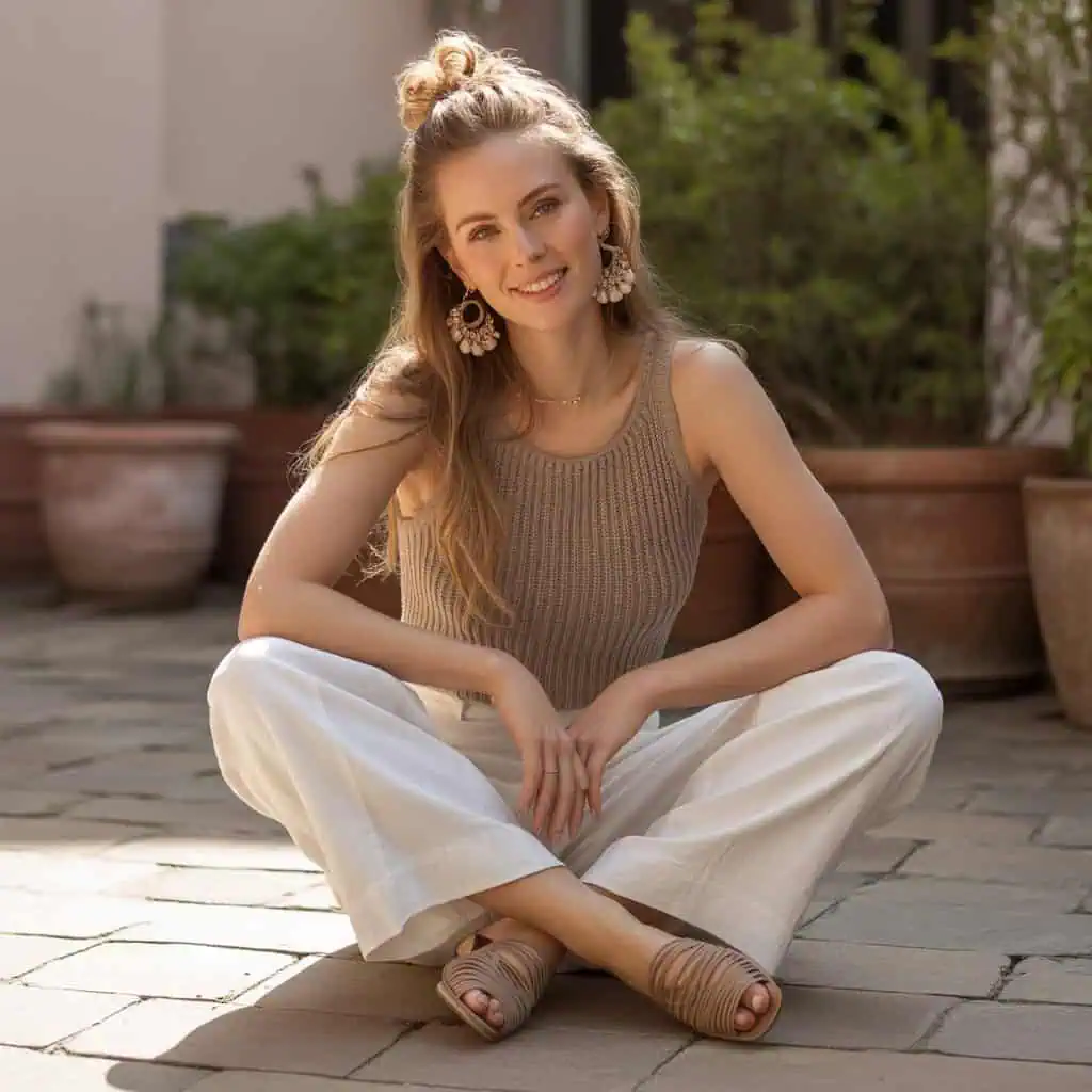 Image of a person wearing the described outfit/style