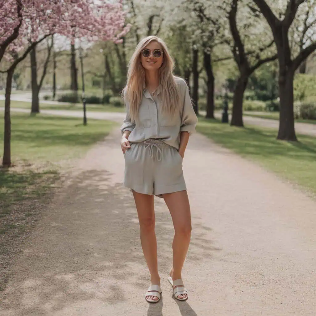 Image of a person wearing the described outfit/style