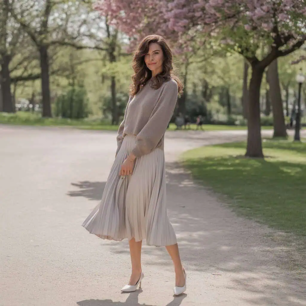 Image of a person wearing the described outfit/style
