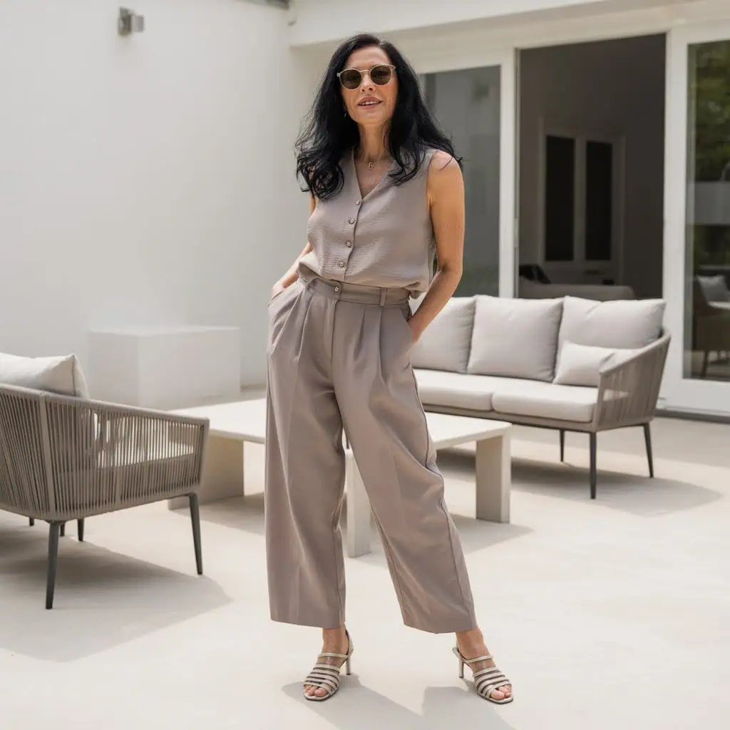 Image of a person wearing the described outfit/style