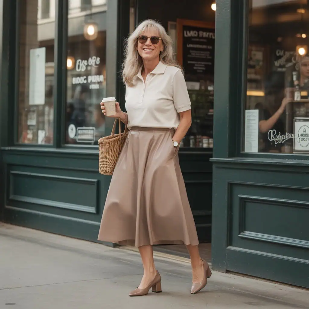 Image of a person wearing the described outfit/style