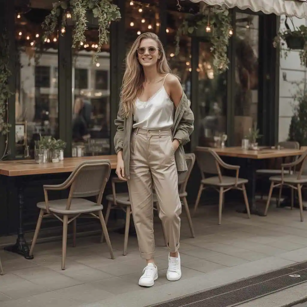 Image of a person wearing the described outfit/style