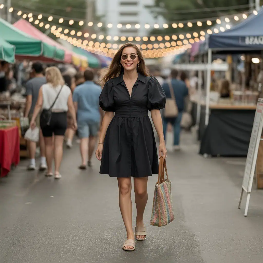Image of a person wearing the described outfit/style