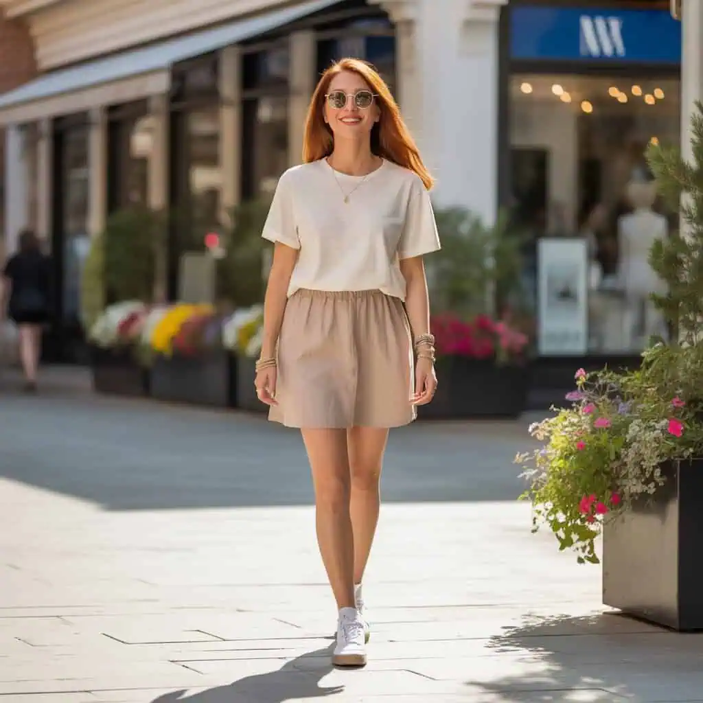 Image of a person wearing the described outfit/style
