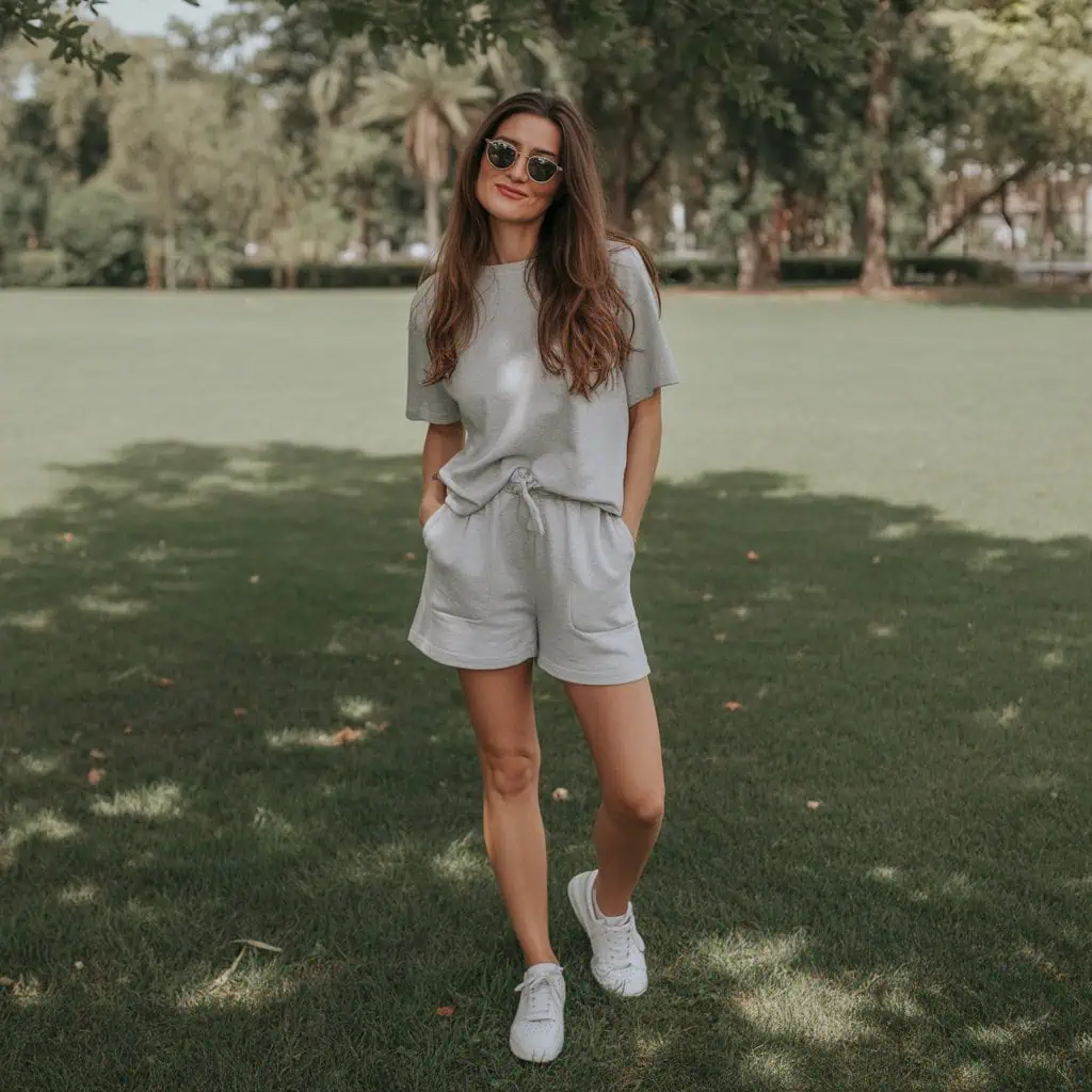 Image of a person wearing the described outfit/style