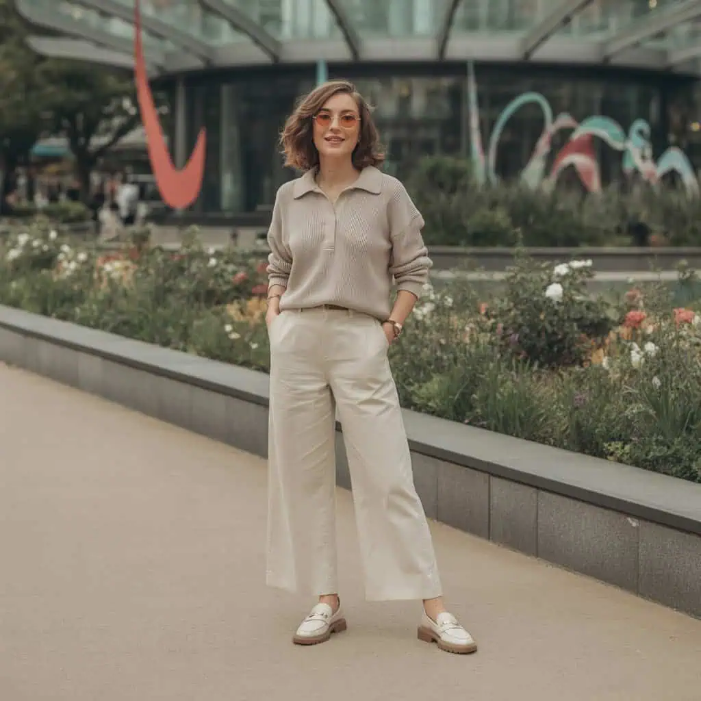 Image of a person wearing the described outfit/style