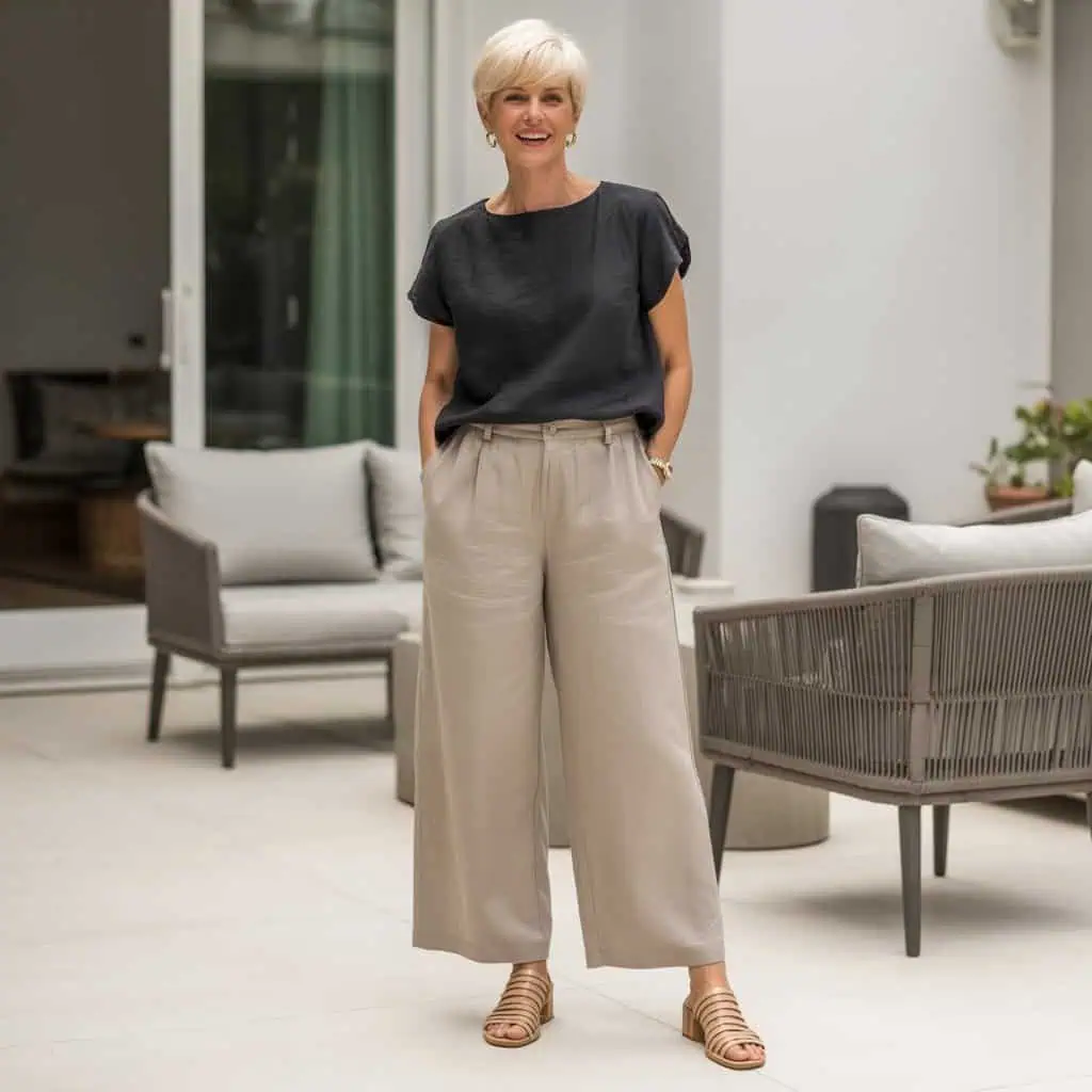 Image of a person wearing the described outfit/style