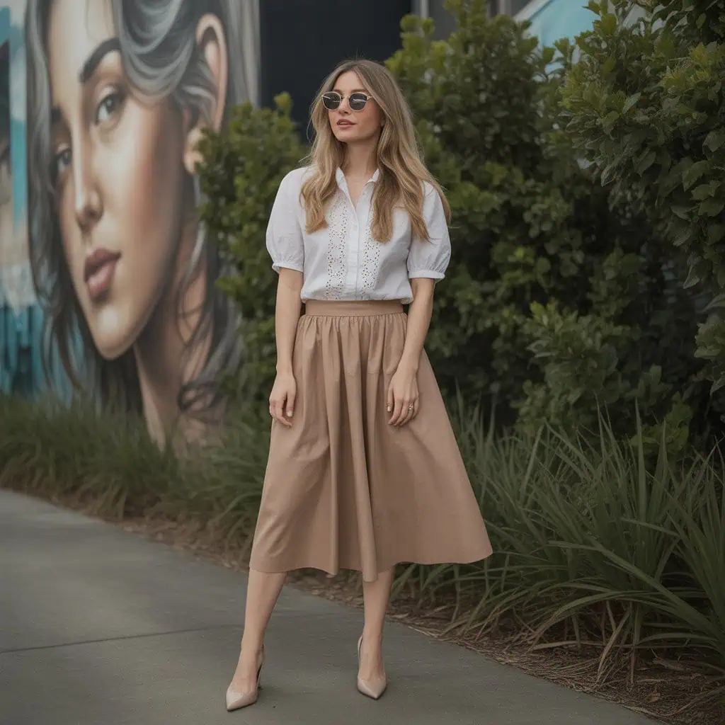 Image of a person wearing the described outfit/style
