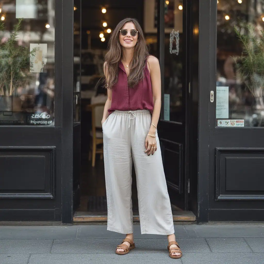 Image of a person wearing the described outfit/style