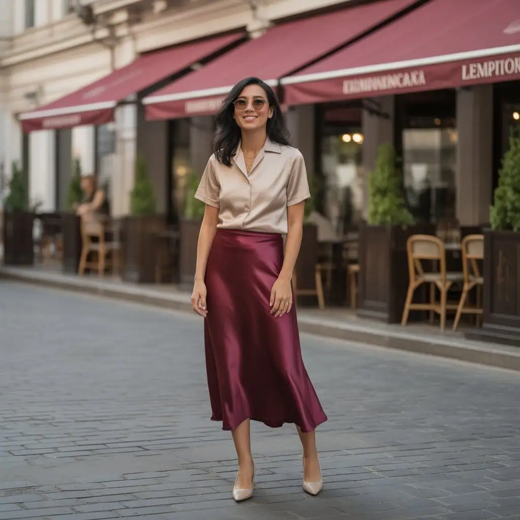 Image of a person wearing the described outfit/style