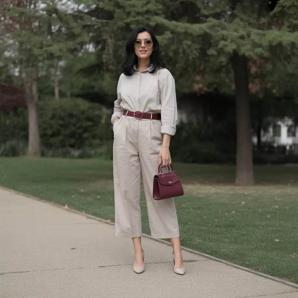 Image of a person wearing the described outfit/style