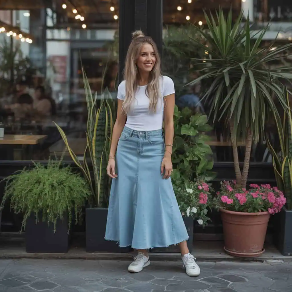 Image of a person wearing the described outfit/style