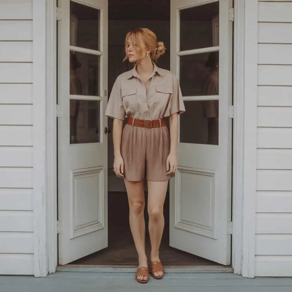Image of a person wearing the described outfit/style