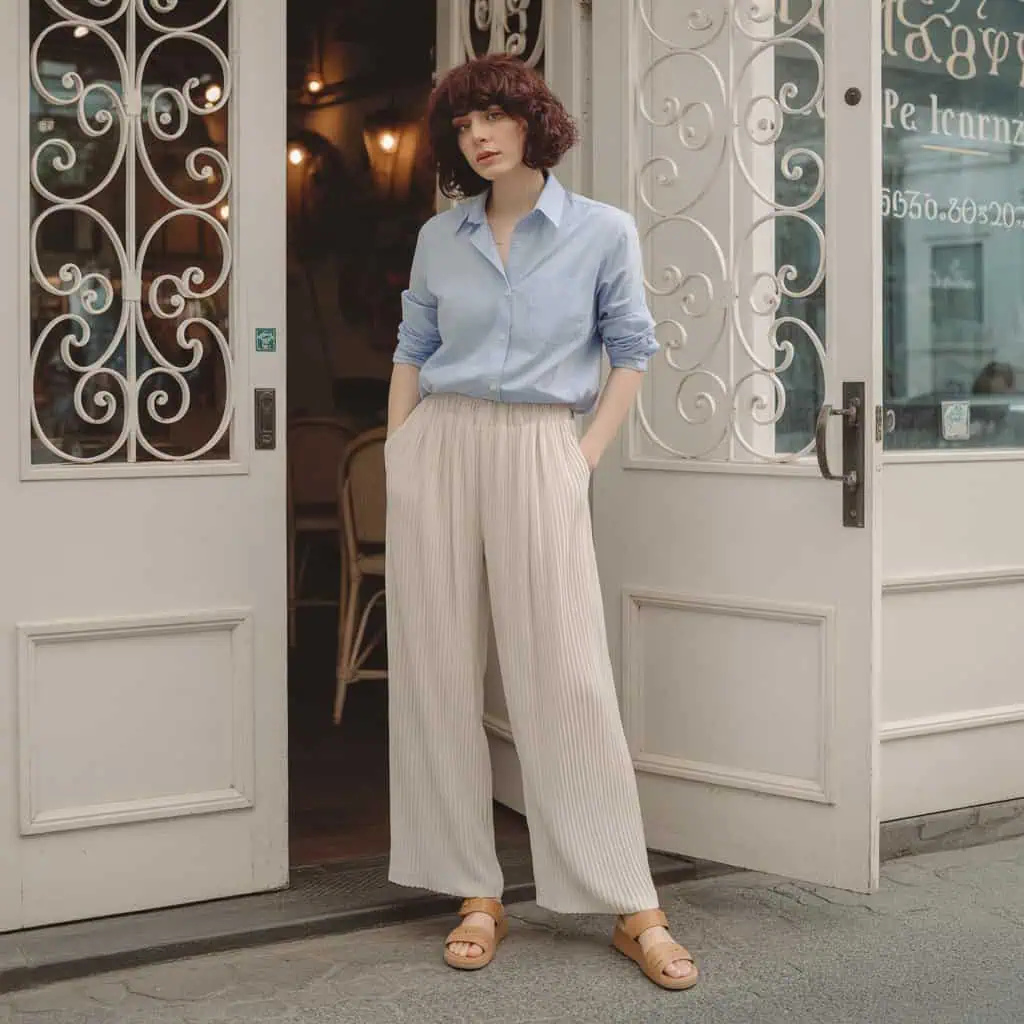 Image of a person wearing the described outfit/style