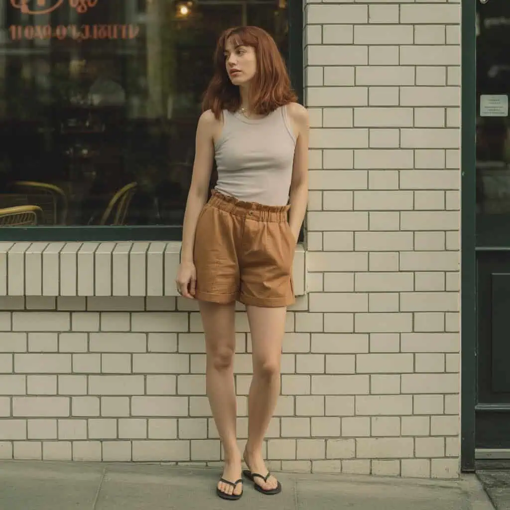 Image of a person wearing the described outfit/style