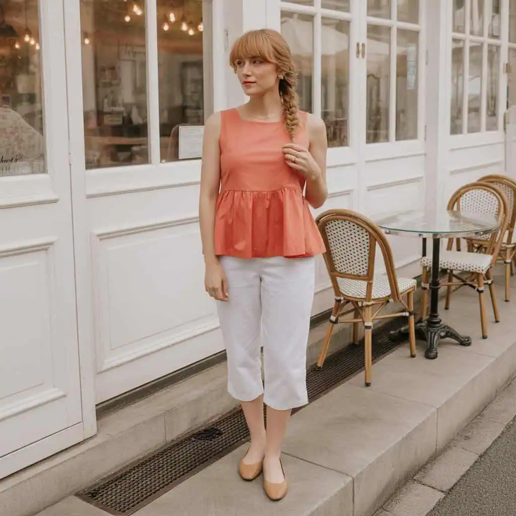 Image of a person wearing the described outfit/style