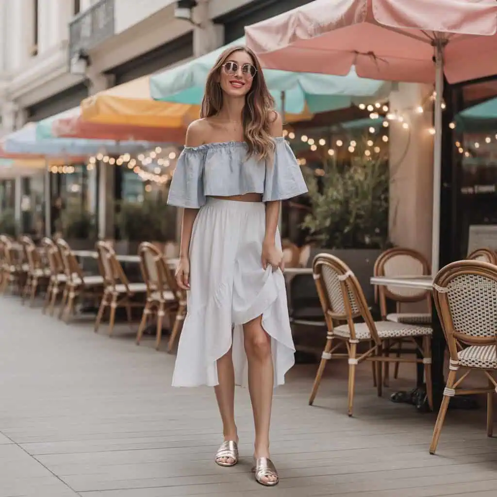 Image of a person wearing the described outfit/style