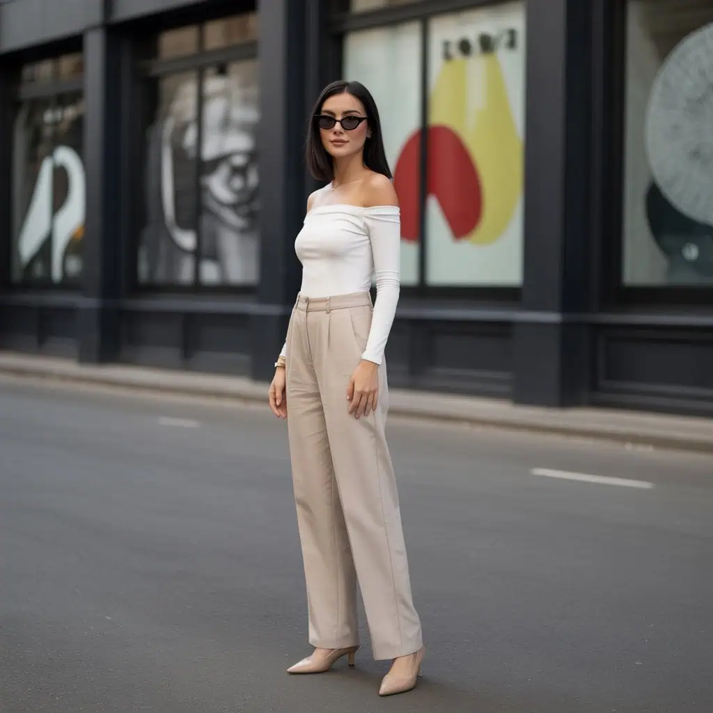 Image of a person wearing the described outfit/style