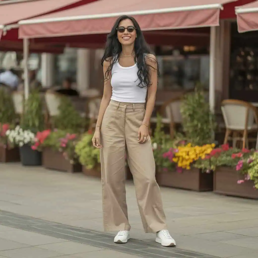 Image of a person wearing the described outfit/style