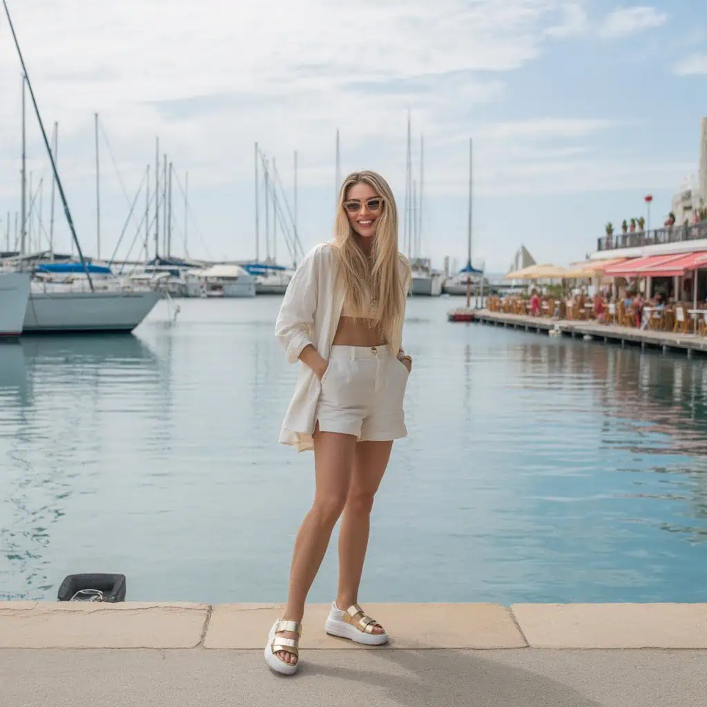 Image of a person wearing the described outfit/style
