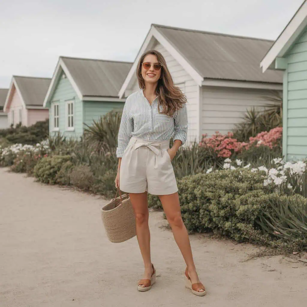 Image of a person wearing the described outfit/style