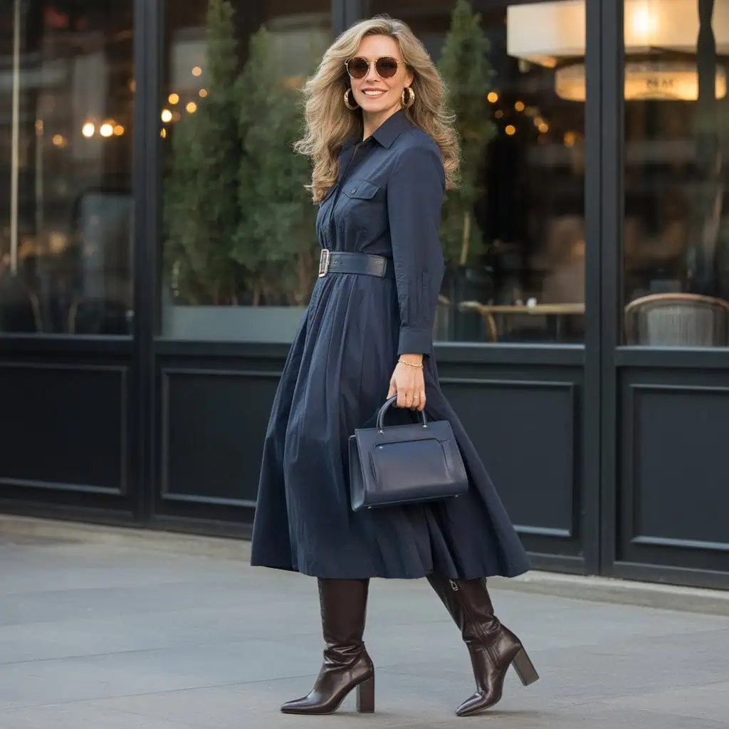 Shirt-style winter dress image